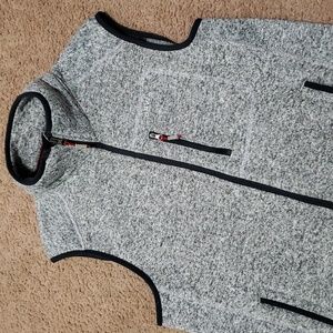 Orvis Men's Grey Vest Coat Jacket Outerwear Size L Large Zippered